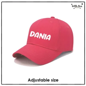 Pink Kids Name Cap